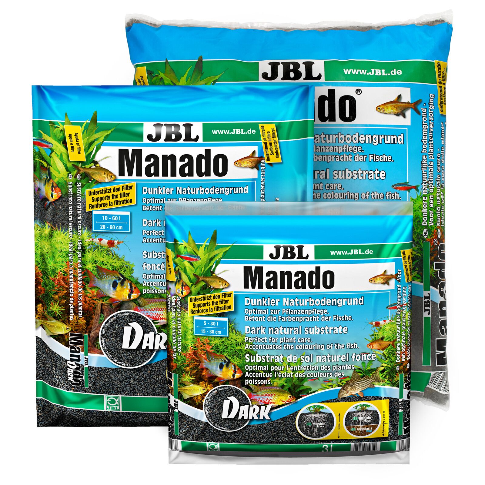 JBL - Manado Dark - 5l - Substrat de sol sombre pour aquariums d