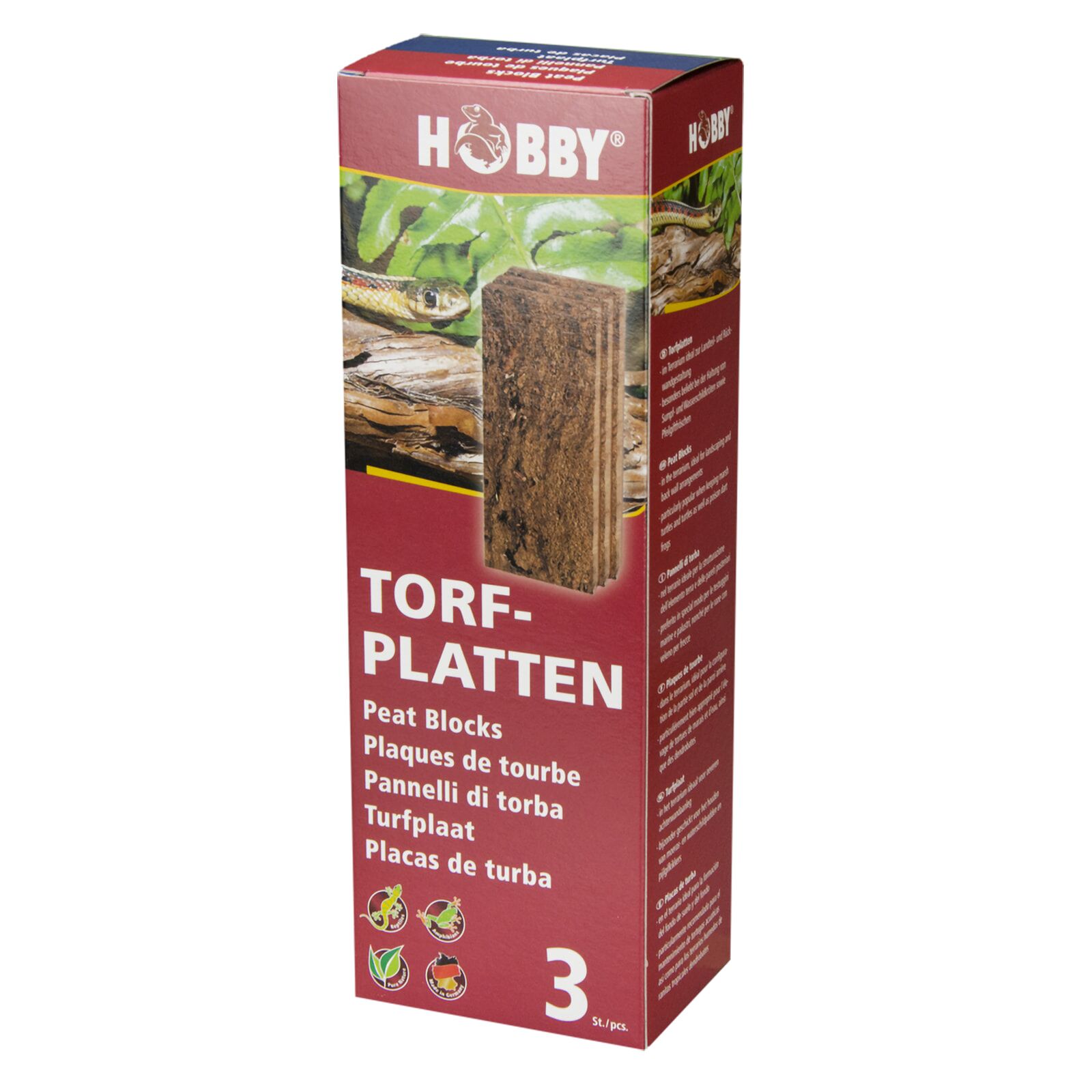 Hobby - Peat Blocks - 9 x 26 x 1,8 cm - 3x